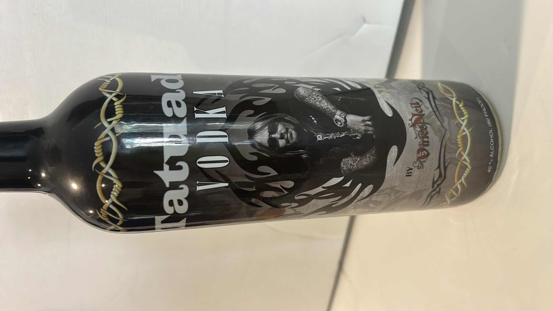 Photo 1 of SIGNED EMPTY VODKA BOTTLE “VINCE NEIL” MOTLEY CREW