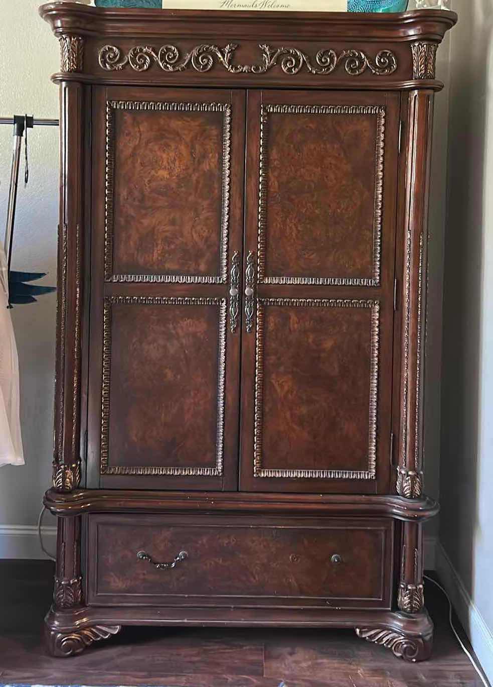Photo 1 of THE BEST MASTER FURNITURE COMPANY - WOOD ARMOIR/TV CABINET 52” x 25” X H7’