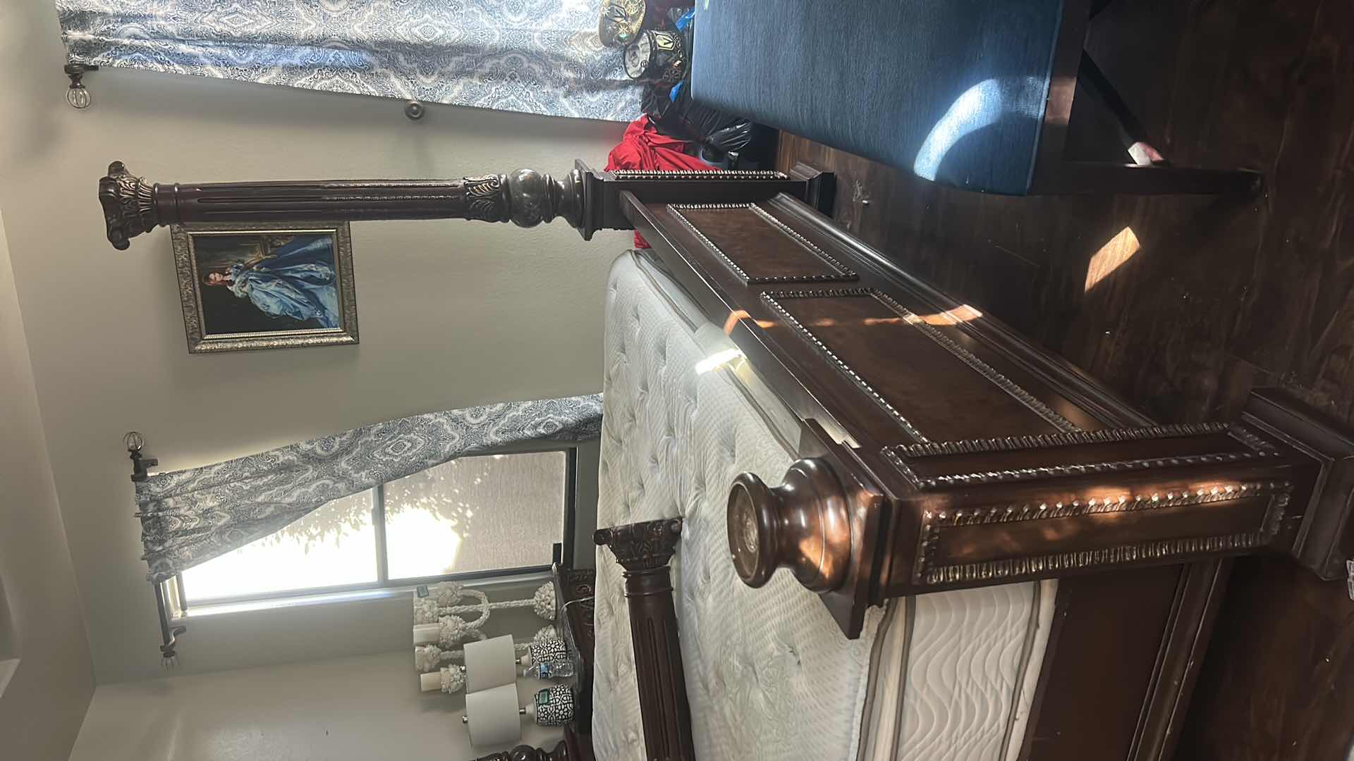 Photo 1 of TRADITIONAL STYLE ROMAN EMPIRE II CANOPY BED HEADBOARD/FOOTBOARD AND SURROUND 87” X 98” x H7’