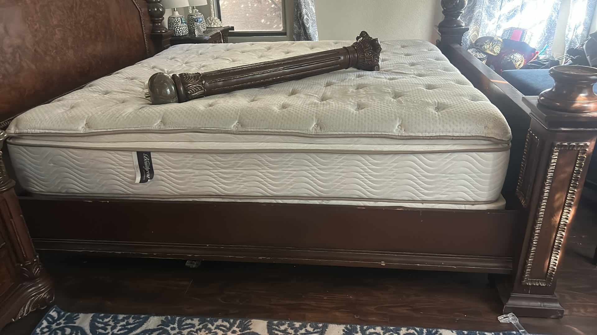 Photo 1 of TRADITIONAL STYLE ROMAN EMPIRE II CANOPY BED HEADBOARD/FOOTBOARD AND SURROUND 87” X 98” x H7’