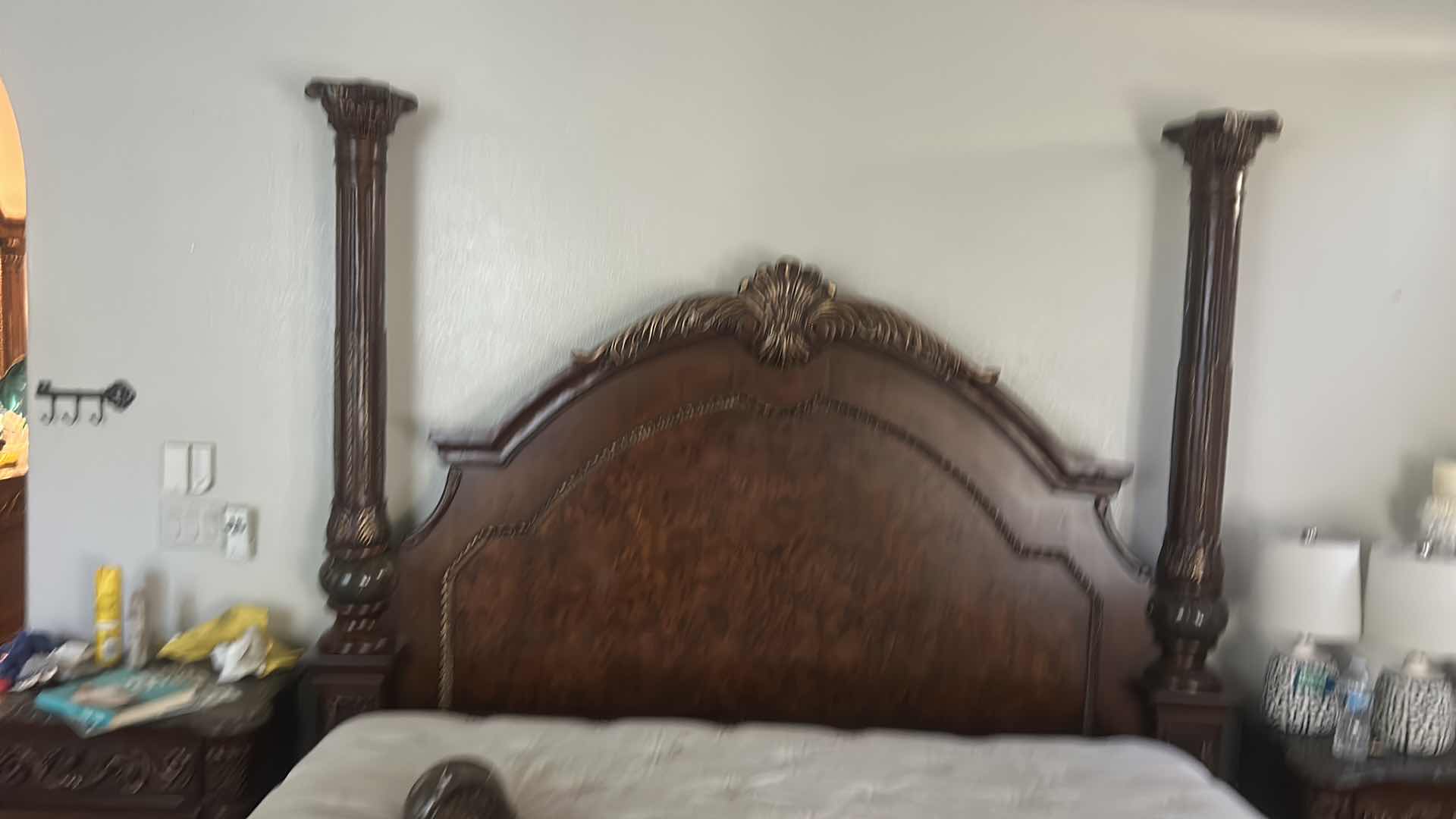 Photo 1 of TRADITIONAL STYLE ROMAN EMPIRE II CANOPY BED HEADBOARD/FOOTBOARD AND SURROUND 87” X 98” x H7’