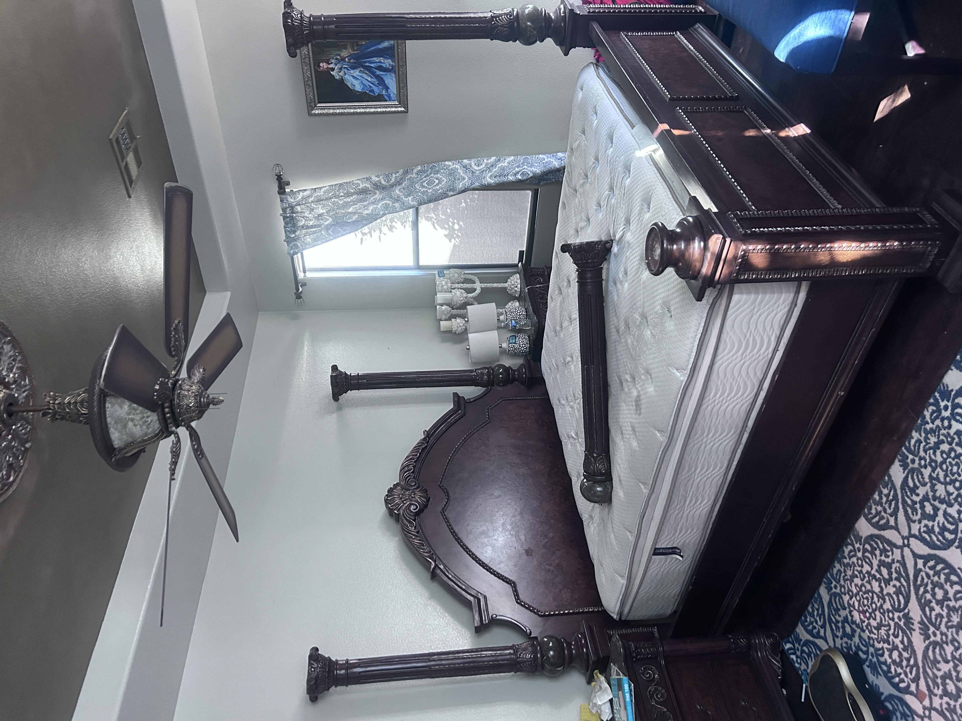 Photo 1 of TRADITIONAL STYLE ROMAN EMPIRE II CANOPY BED HEADBOARD/FOOTBOARD AND SURROUND 87” X 98” x H7’
