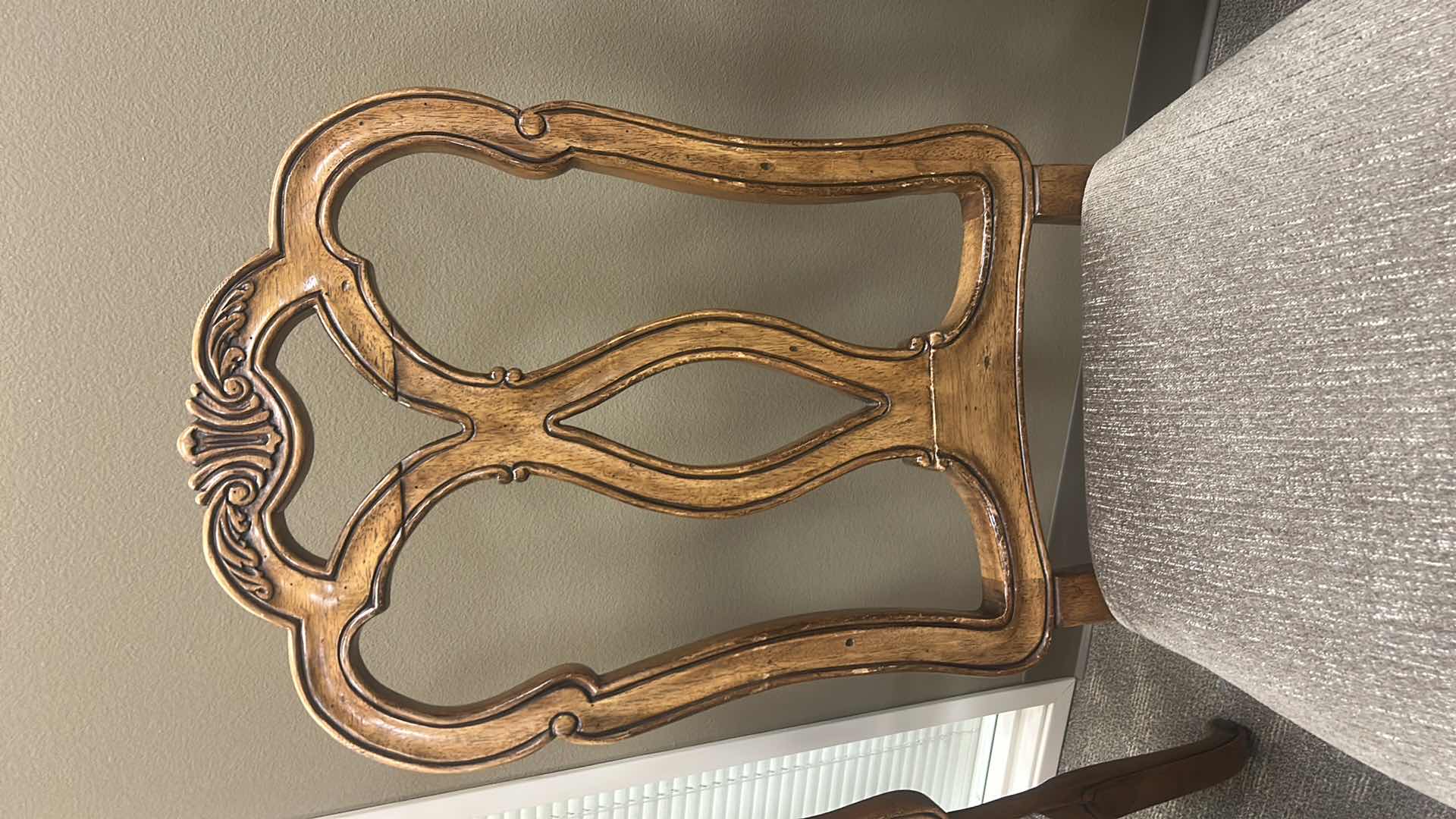 Photo 1 of 2 - LOUIS XVI STYLE WOOD SIDE CHAIRS WITH UPHOLSTERED SEATING