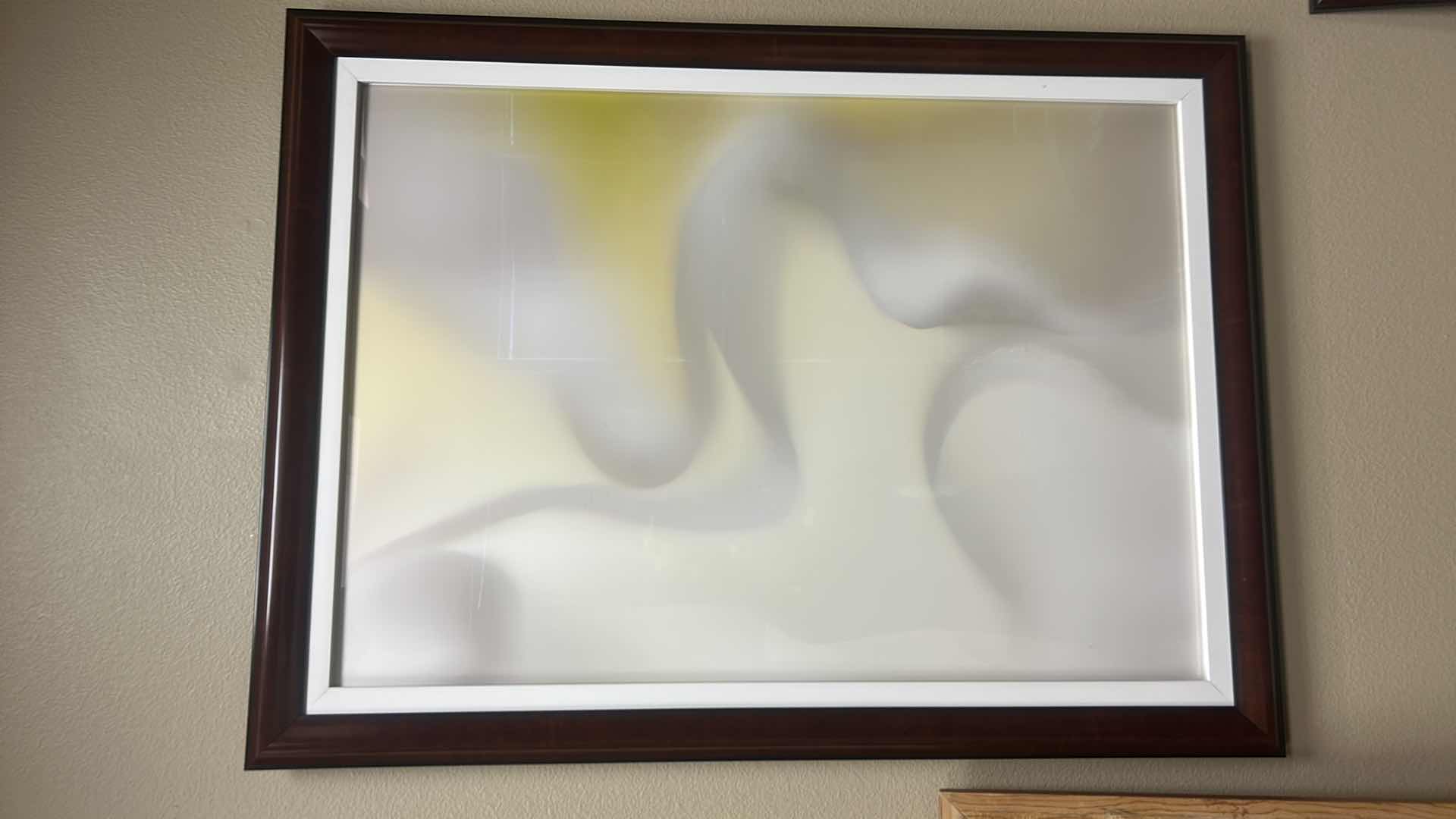 Photo 1 of WOOD FRAMED SHADES OF YELLOW ARTWORK 29 1/2“ X H39“