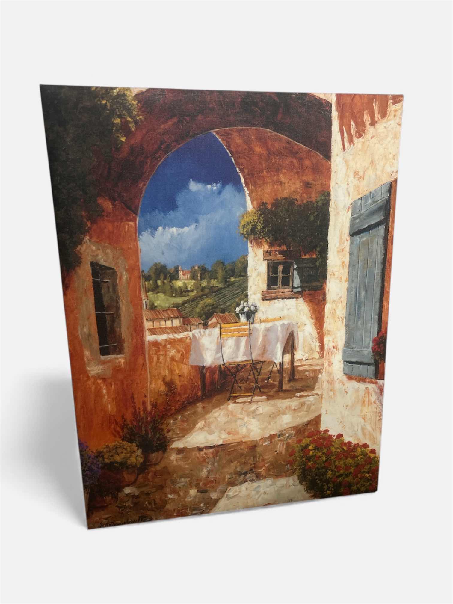 Photo 1 of TUSCANY BALCONY BISTRO STRETCHED CANVAS ARTWORK 29 1/2“ x H39“