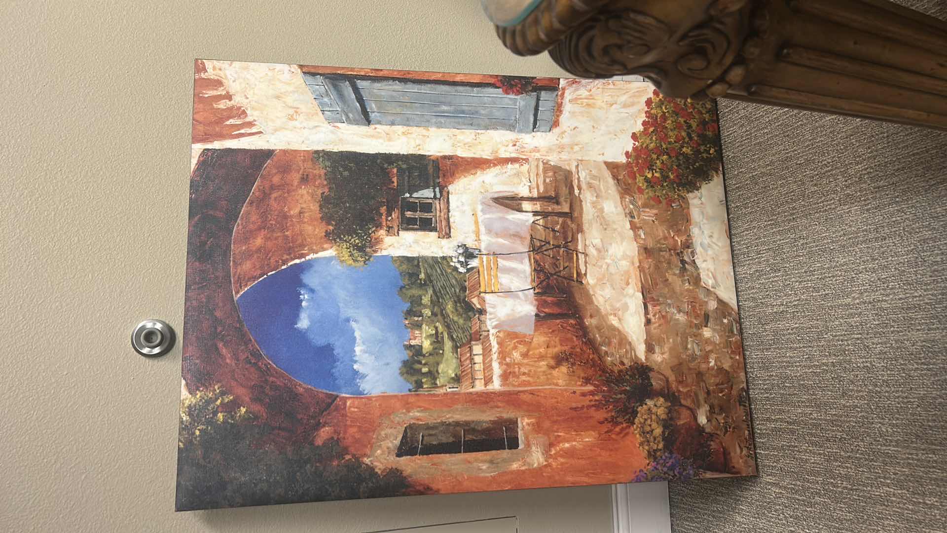 Photo 1 of TUSCANY BALCONY BISTRO STRETCHED CANVAS ARTWORK 29 1/2“ x H39“