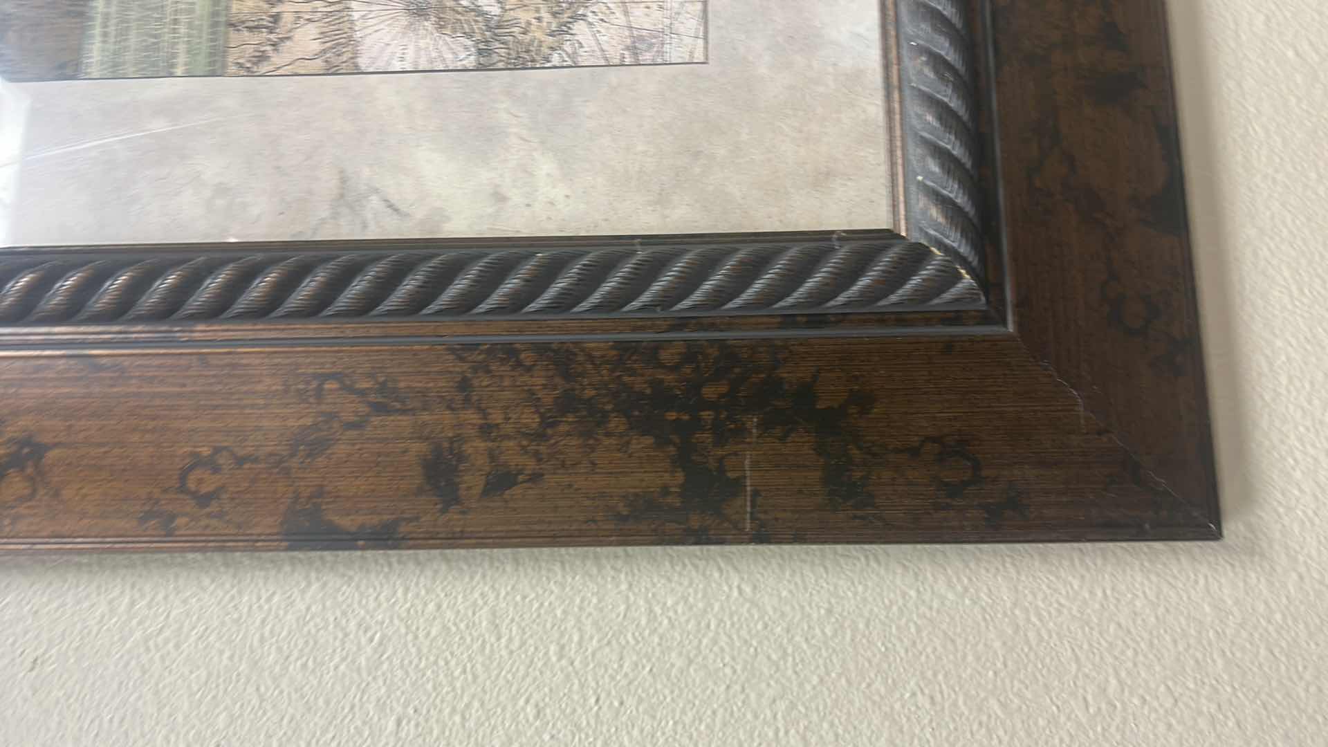 Photo 1 of WOOD FRAMED PALM TREE ARTWORK 23” x H26.5”
