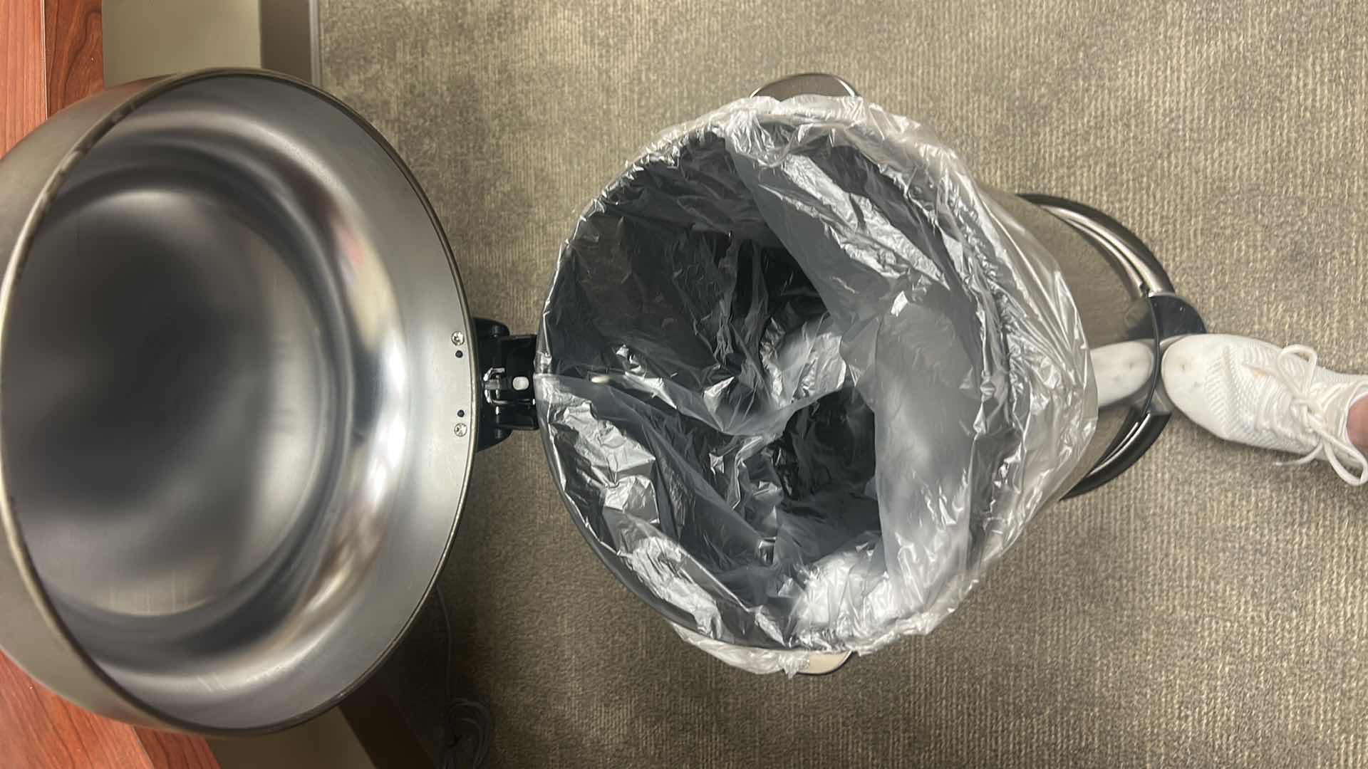 Photo 1 of METAL TRASH CAN H28”