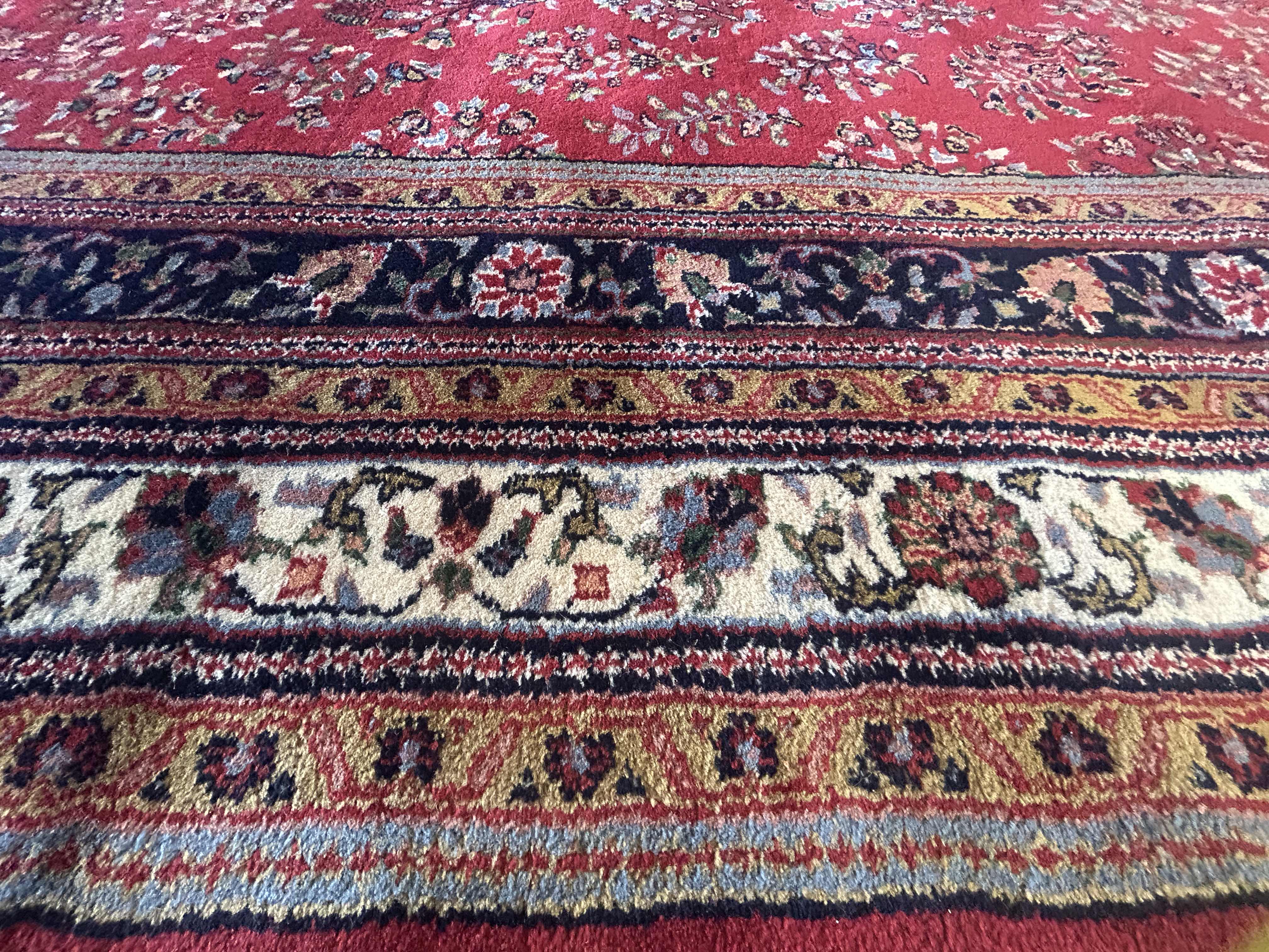 Photo 1 of HAND KNOTTED 100% WOOL TRADITIONAL AREA RUG 11’9” x 14.9 (PLUS 6” WITH FRINGE)