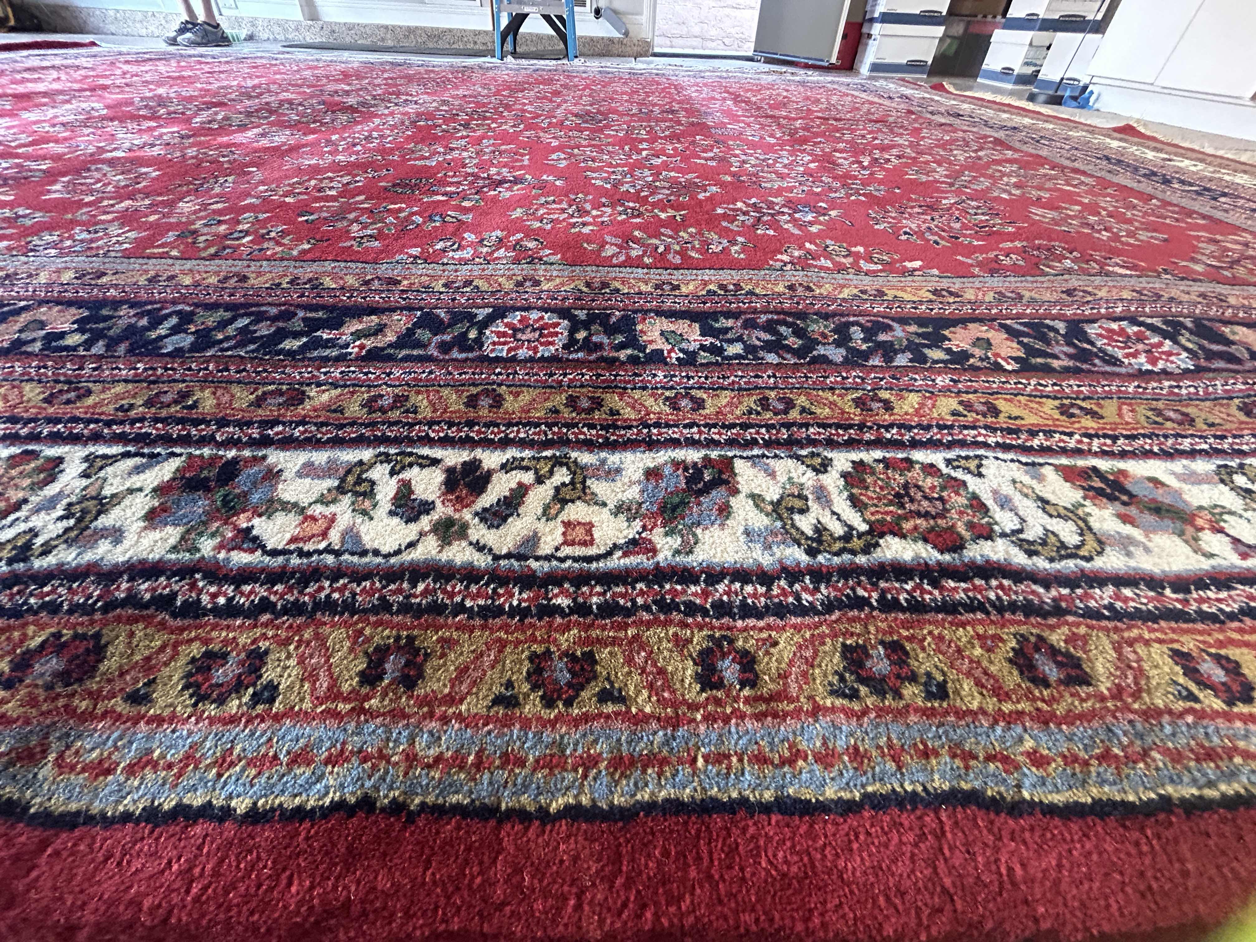 Photo 1 of HAND KNOTTED 100% WOOL TRADITIONAL AREA RUG 11’9” x 14.9 (PLUS 6” WITH FRINGE)
