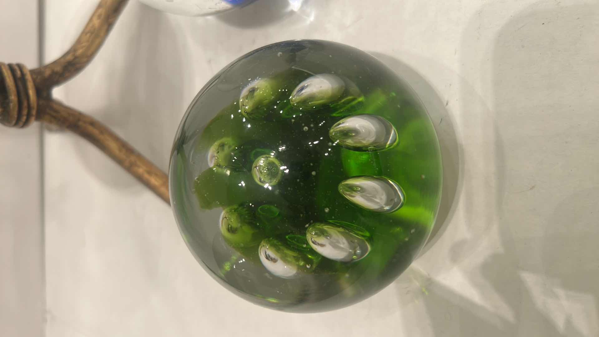 Photo 1 of 3 ART GLASS PAPERWEIGHTS & STAND (LARGEST 4”)