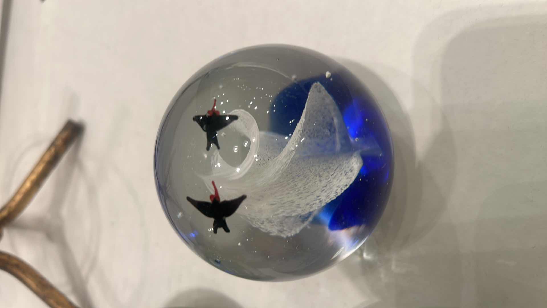 Photo 1 of 3 ART GLASS PAPERWEIGHTS & STAND (LARGEST 4”)