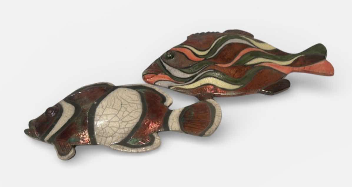 Photo 1 of 2 CERAMIC FISH (LARGEST 12“ x H6 1/2“)