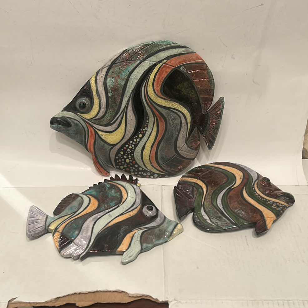 Photo 1 of 3 CERAMIC FISH (LARGEST 11” x H9 1/2”)
