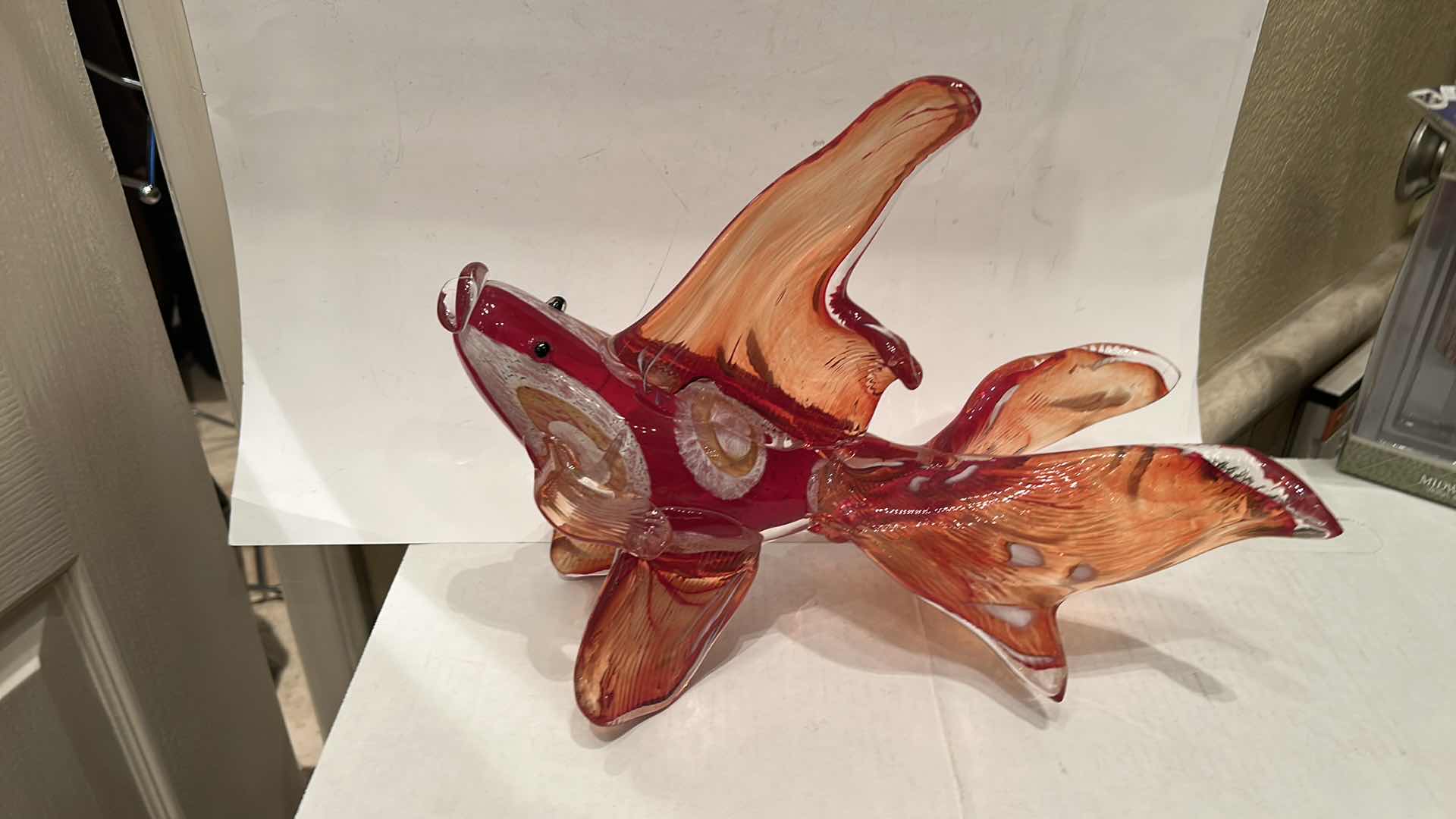 Photo 1 of ART GLASS FISH SCULPTURE 15” x H12”
