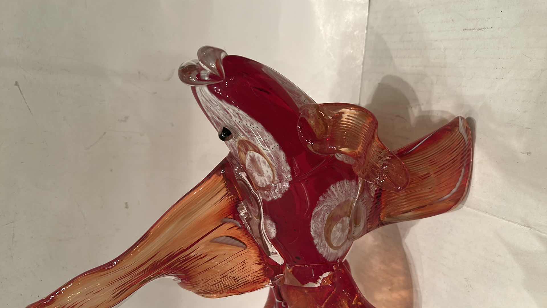 Photo 1 of ART GLASS FISH SCULPTURE 15” x H12”