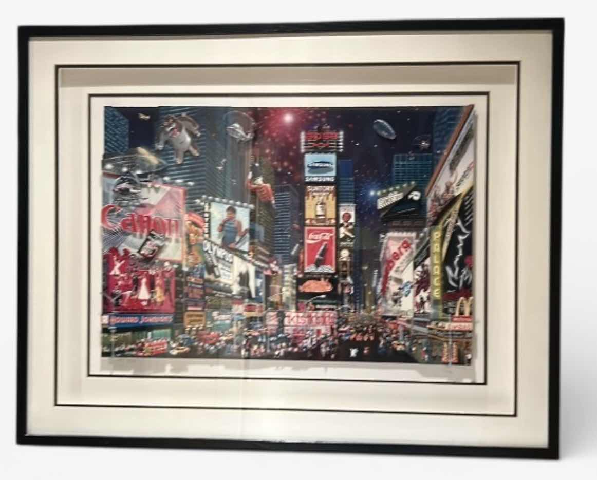 Photo 1 of FRAMED LIMITED EDITION "TIMES SQUARE PARADE" ARTIST PROOF PRINT ARTWORK-SIGNED & NUMBER BY ARTIST ALEXANDER CHEN 35” x 27 1/2”