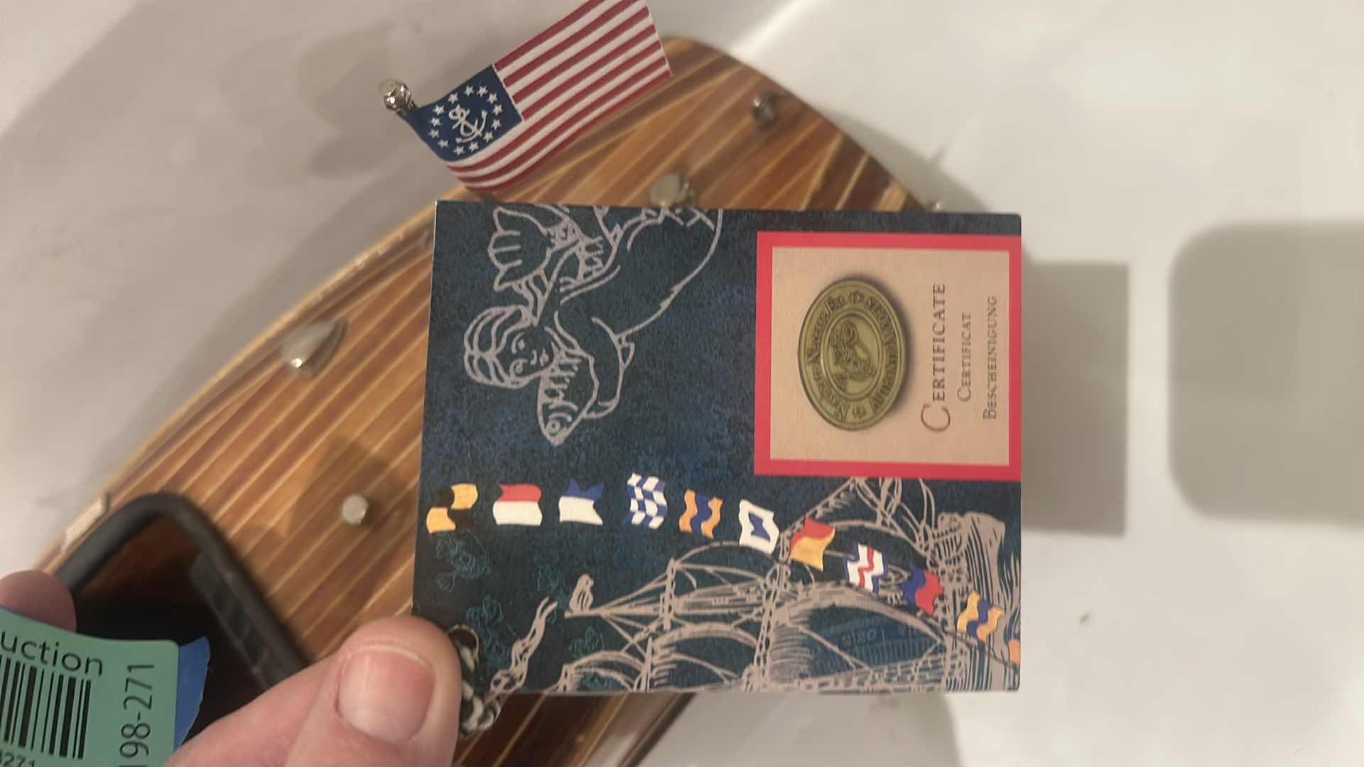 Photo 1 of HANDCRAFTED WOODEN MODEL OF A CHRIS-CRAFT RUNABOUT OR “BARREL BACK” STYLE MOTORBOAT 17 1/2” x 7”