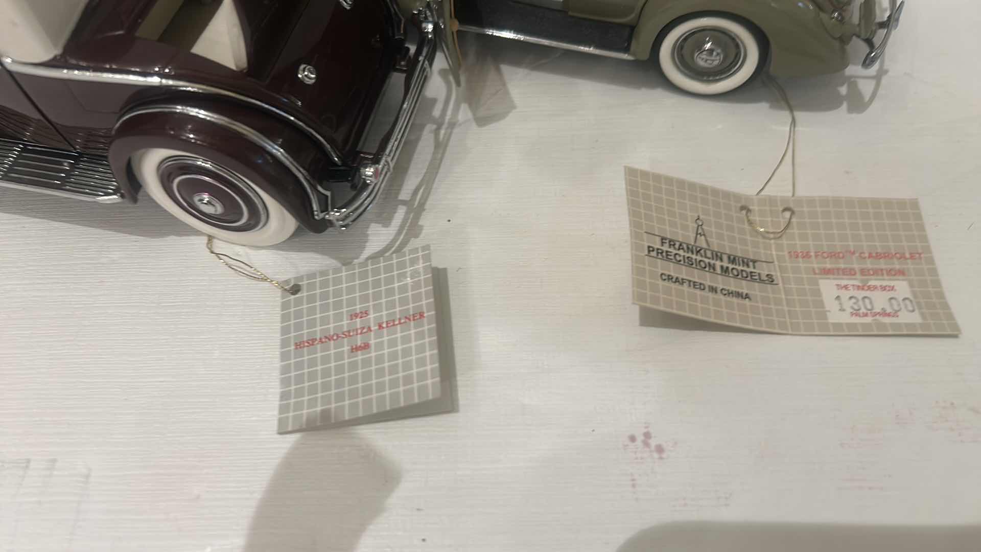 Photo 1 of 2 FRANKLIN MINT COLLECTIBLE METAL CARS 8”