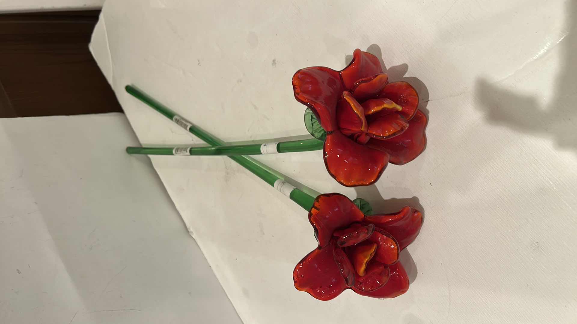 Photo 1 of 2 HANDBLOWN GLASS FLOWERS 20”