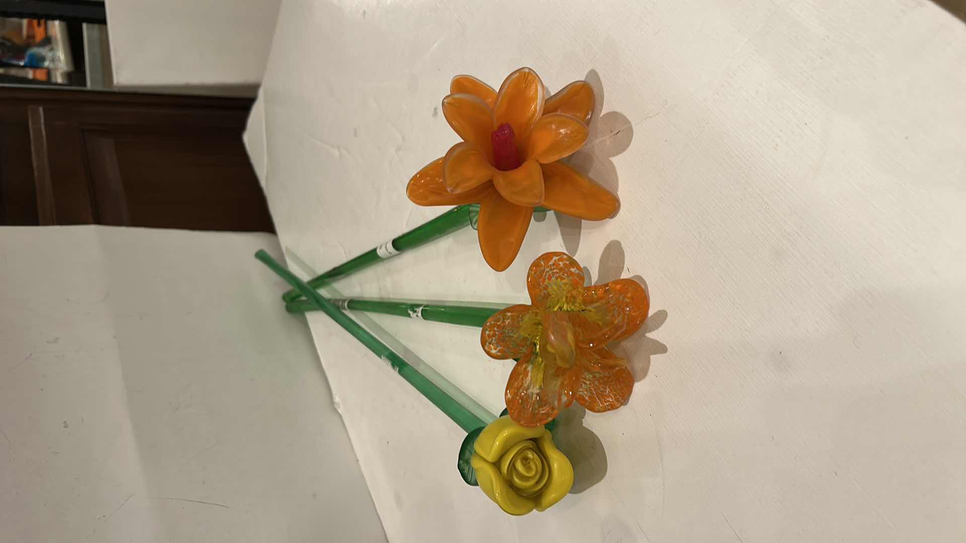Photo 1 of 3 HANDBLOWN GLASS FLOWERS