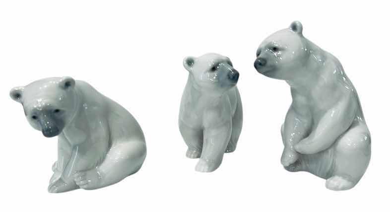 Photo 1 of 3 LLADRO PORCELAIN POLAR BEARS H 5 “