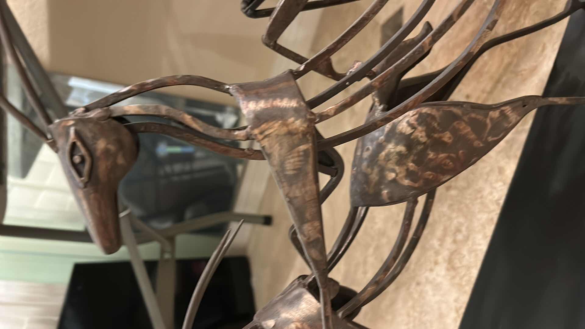 Photo 1 of BRONZE SCULPTURE OF RUNNING ANTELOPES BY ARTIST SANDY GRAVES 26 1/2” x 6” x H21 in