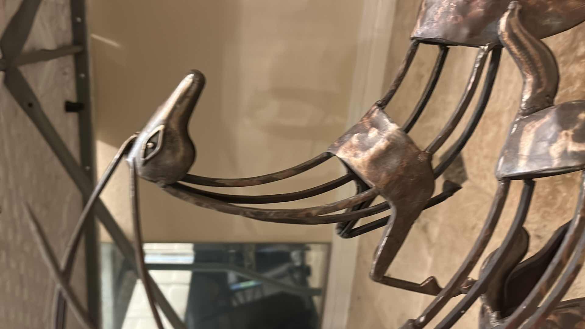 Photo 1 of BRONZE SCULPTURE OF RUNNING ANTELOPES BY ARTIST SANDY GRAVES 26 1/2” x 6” x H21 in