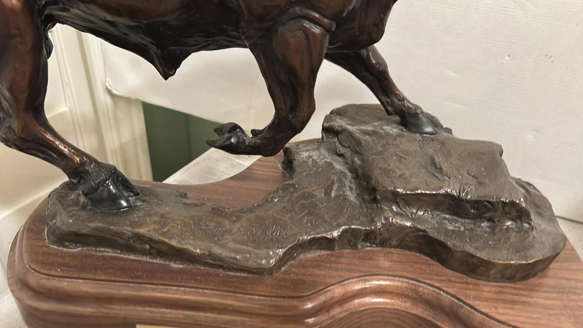 Photo 1 of BRONZE BULL SCULPTURE 20” x H13”