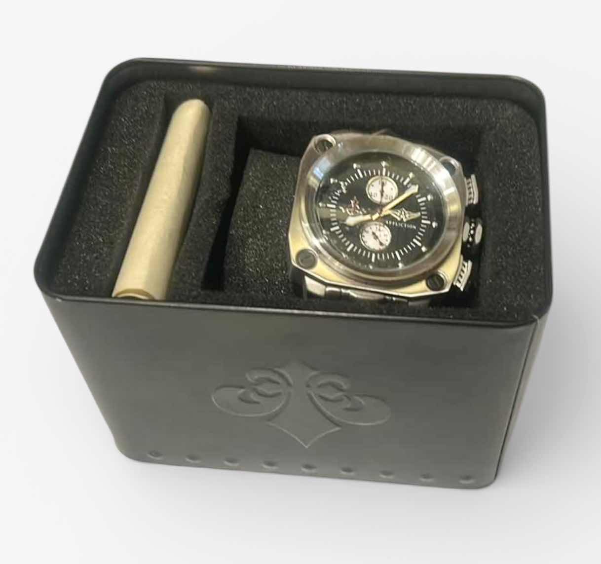 Photo 1 of AFFLICTION LIVE FAST, STAINLESS STEEL MEN’S WATCH IN CASE
