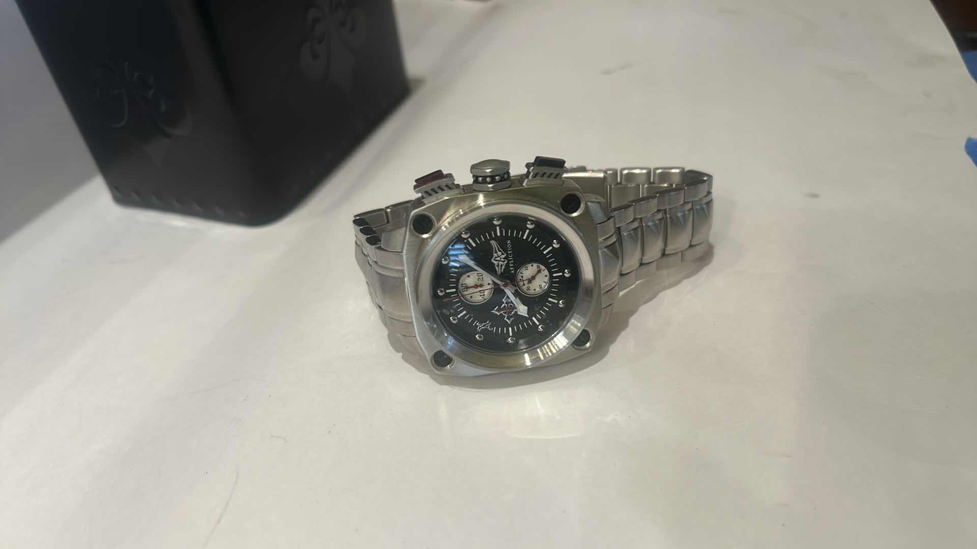 Photo 1 of AFFLICTION LIVE FAST, STAINLESS STEEL MEN’S WATCH IN CASE