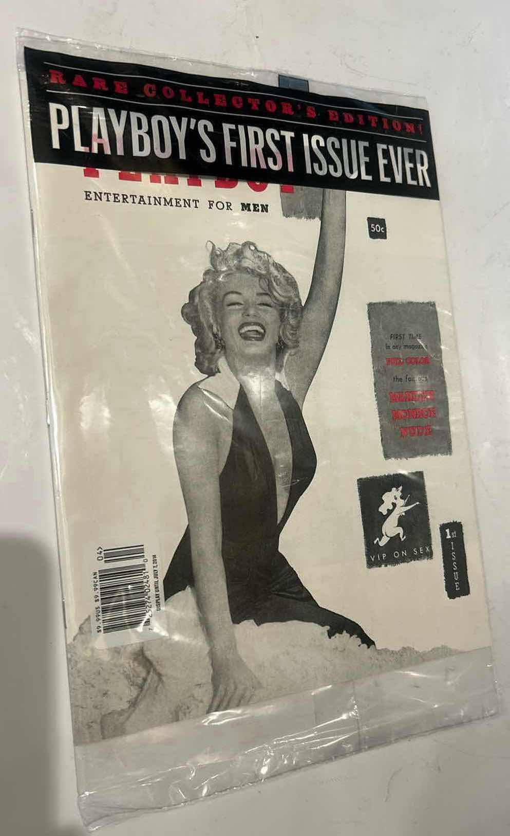 Photo 1 of RARE COLLECTOR’S EDITION - PLAYBOY’S FIRST ISSUE REPRINT WITH MARILYN MONROE IN WHAT APPEARS TO BE PRISTINE CONDITION IN SEALED CELLOPHANE.
