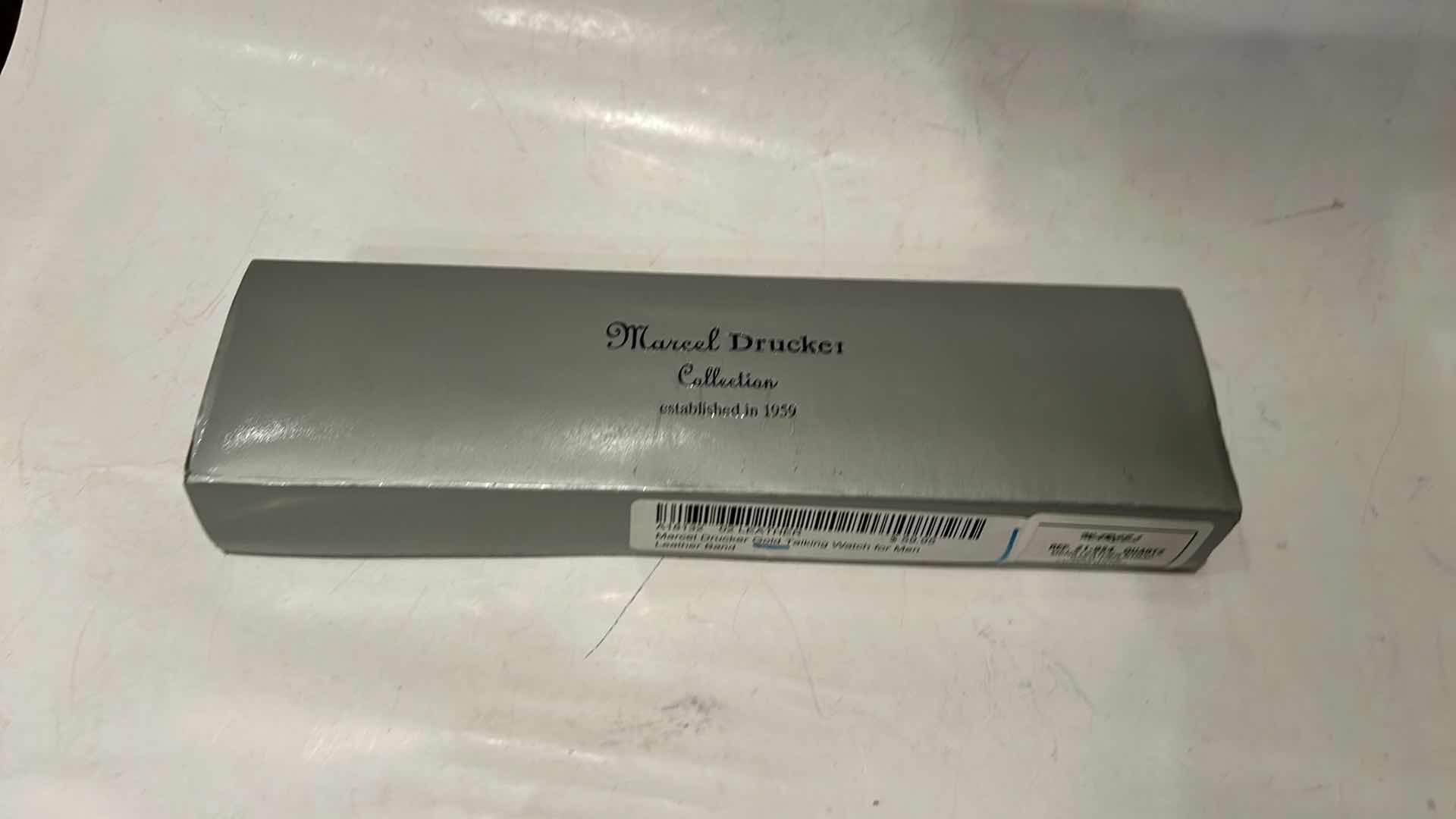 Photo 1 of MARCEL DRUCKER GOLD TONE TALKING WATCH FOR MEN LEATHER BAND