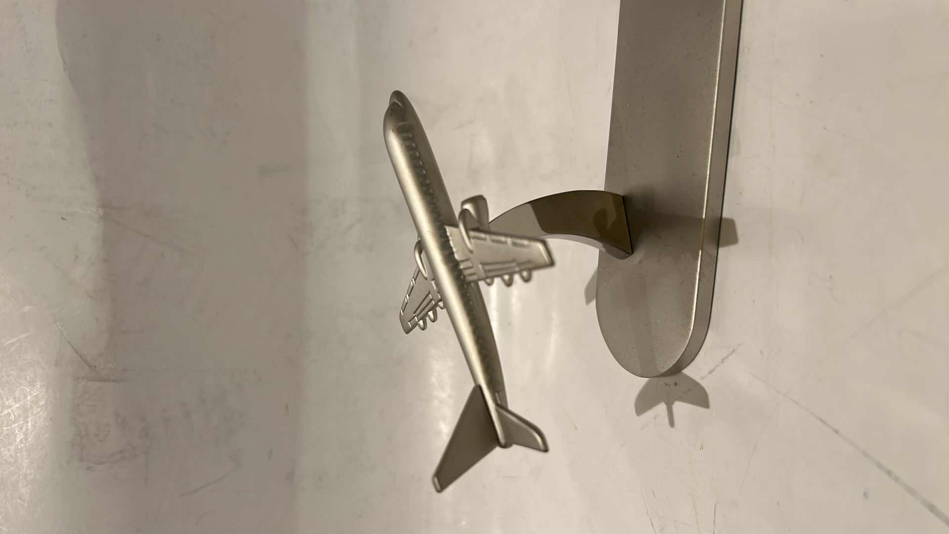 Photo 1 of NOVELTY AIRPLANE AND GLOBE CLICK PENHOLDER (HEIGHT WITHOUT PEN 2 1/2”)
