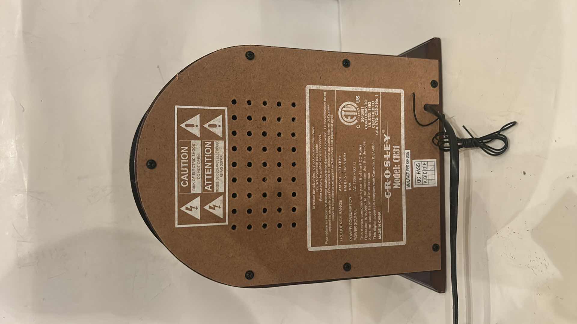 Photo 1 of CROSLEY RADIO 10.75”