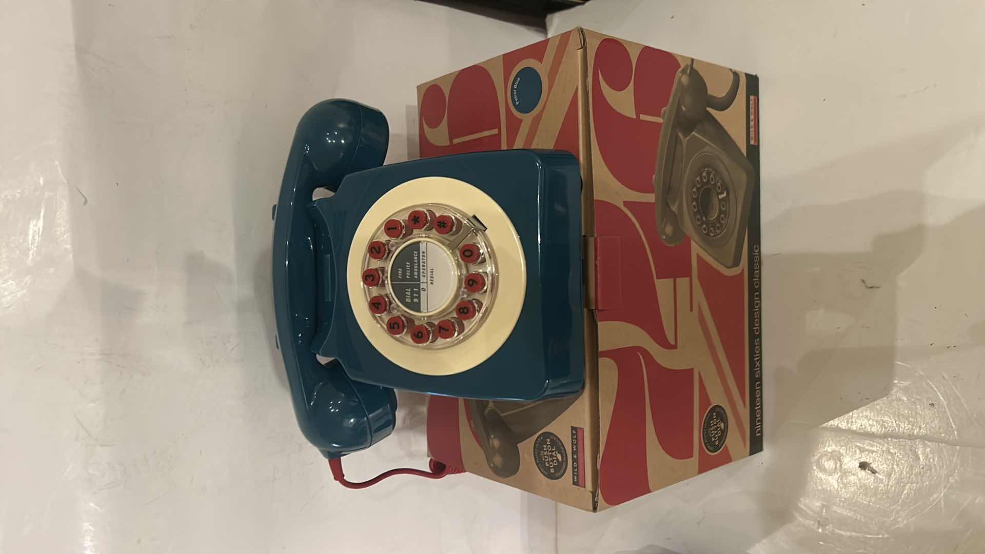 Photo 1 of NEW WILD & WOLF ROTARY-STYLE PUSH-BUTTON TELEPHONE.