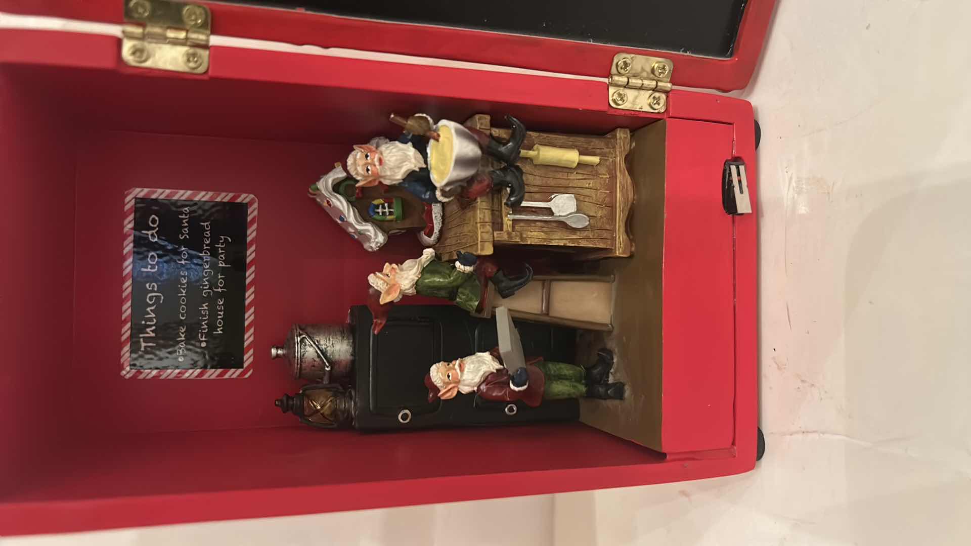 Photo 1 of ROMAN MINI REFRIGERATOR, PLAYS VARIOUS CHRISTMAS SONGS. H7”