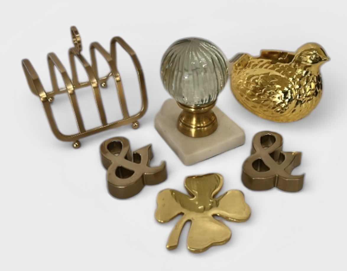 Photo 1 of 6-GOLD AND SILVER TONE HOME DECOR ITEMS