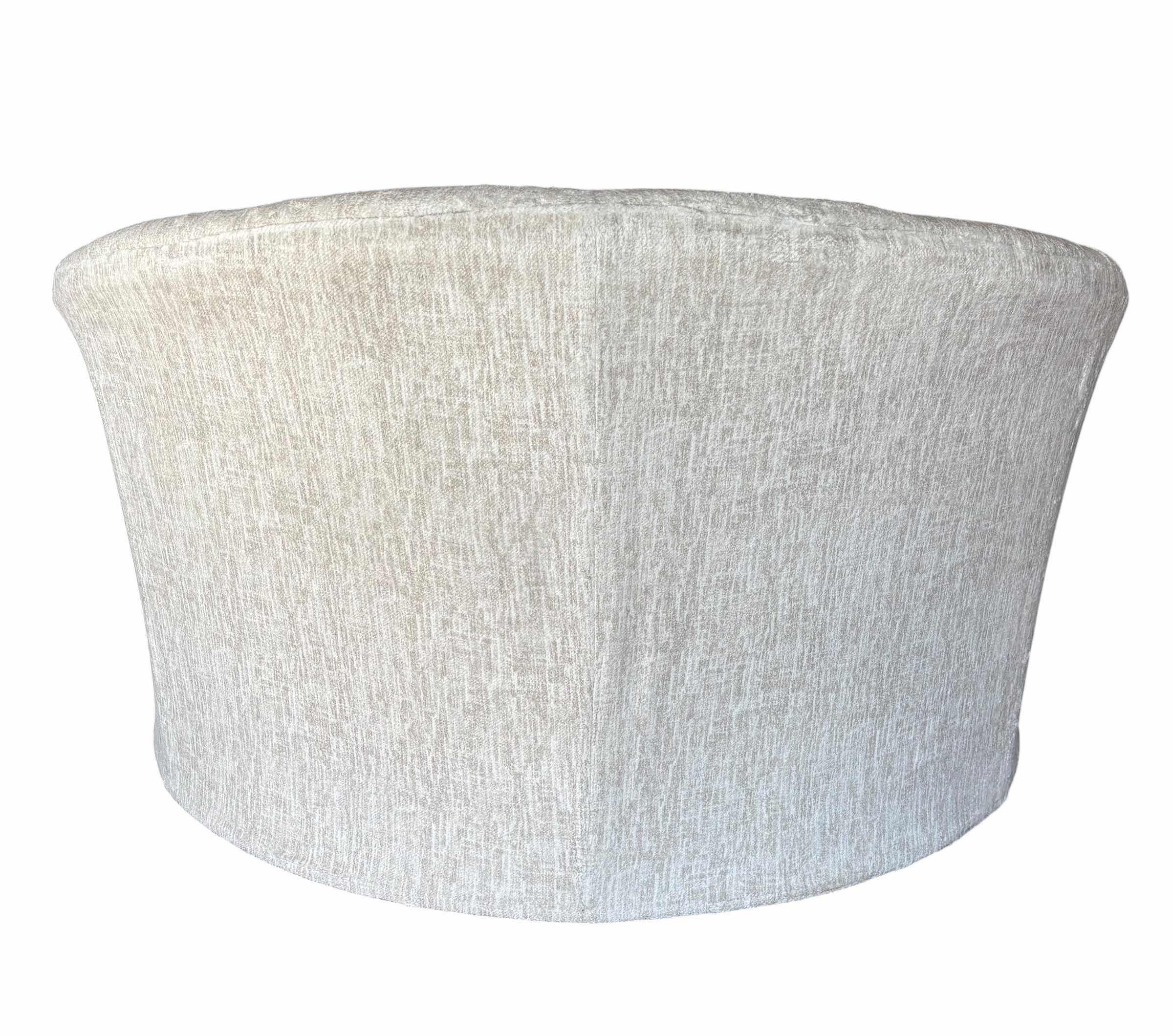 Photo 1 of NEST III GIBSON 49” FABRIC WHITE BEIGE SWIVEL CUDDLER
