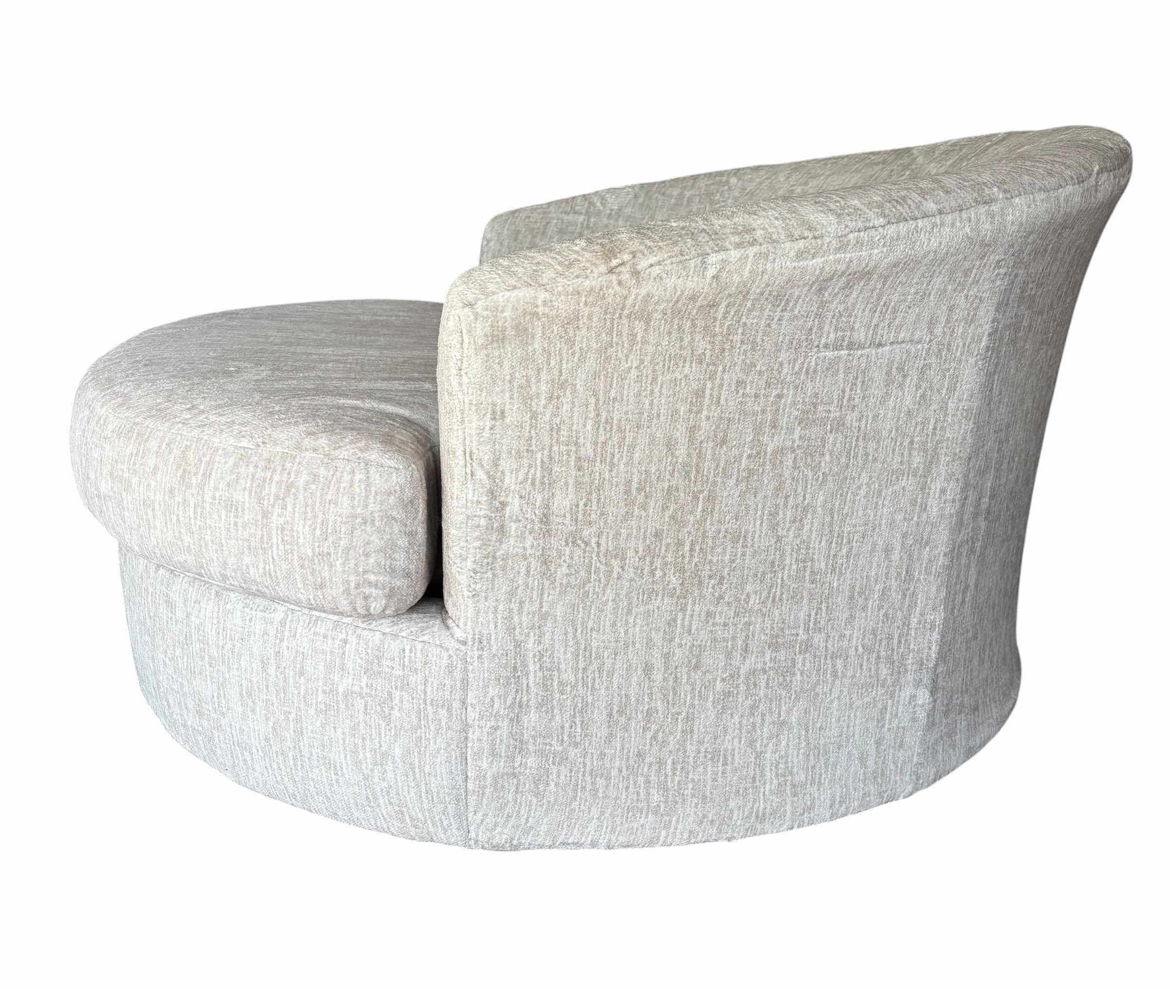 Photo 1 of NEST III GIBSON 49” FABRIC WHITE BEIGE SWIVEL CUDDLER