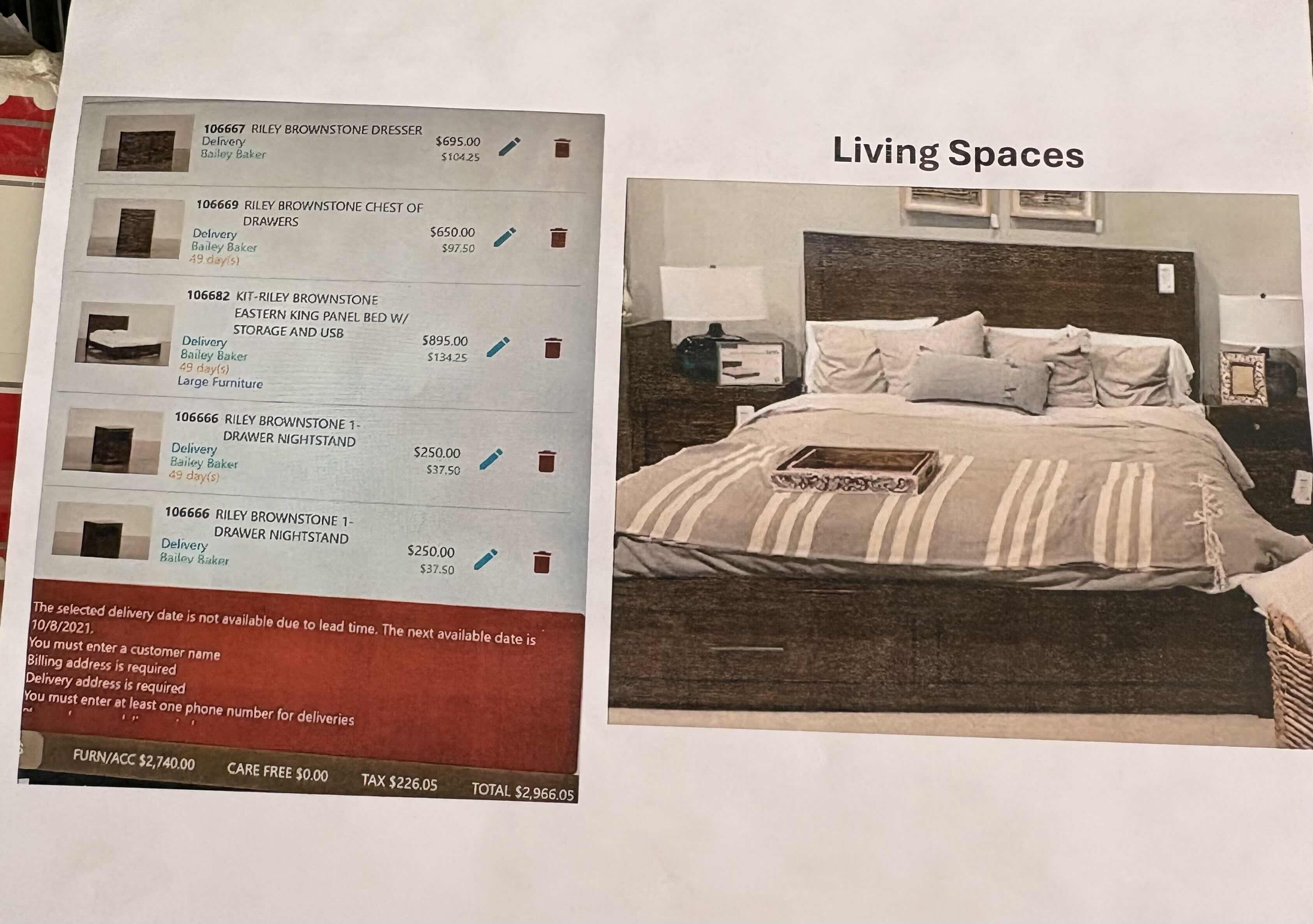 Photo 1 of KIT-RILEY BROWNSTONE EASTERN KING PANEL BED W/ STORAGE AND USB 83"X71"H54