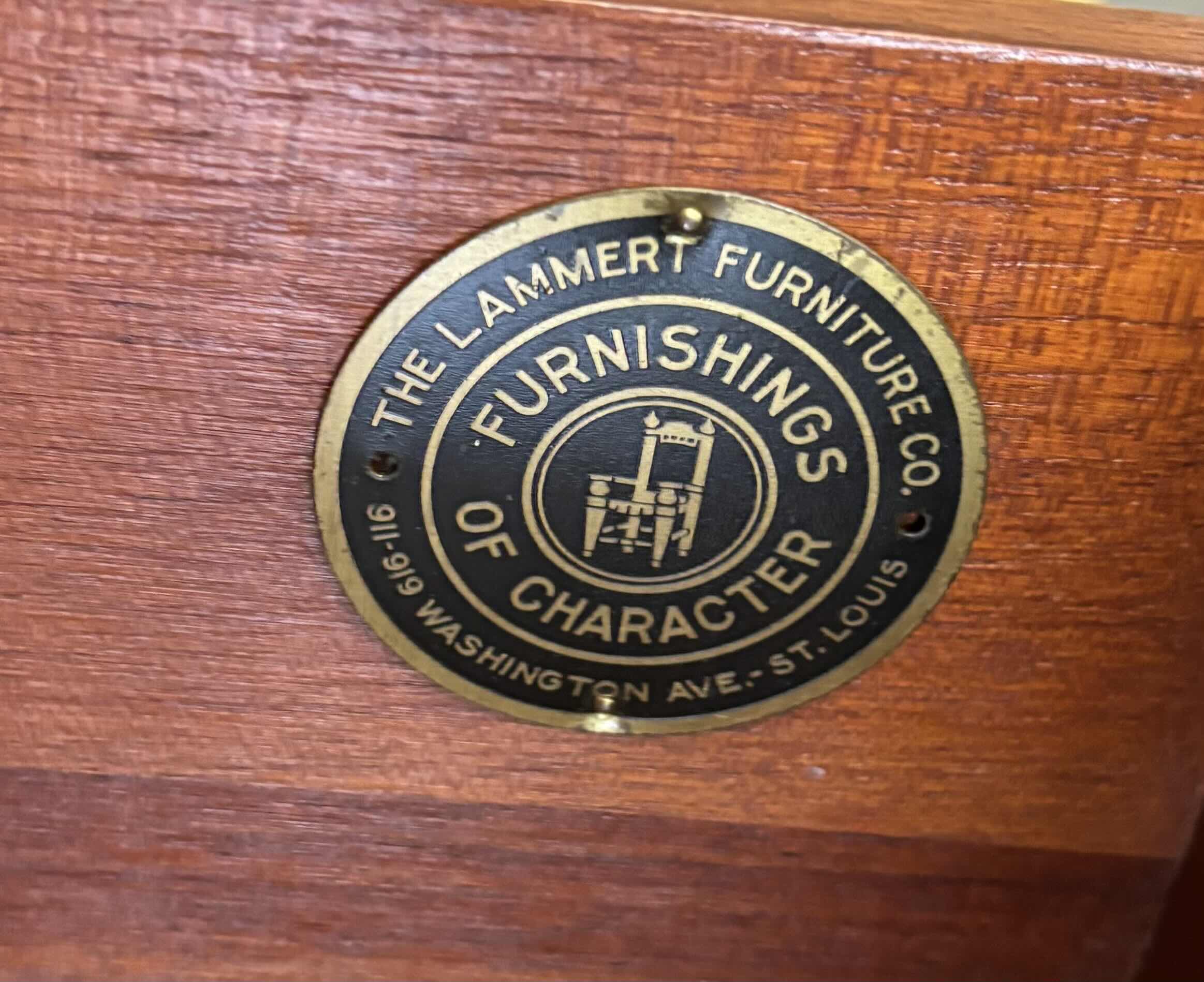 Photo 1 of VINTAGE LAMMERT FURNITURE COMPANY CURIO CABINET H66”