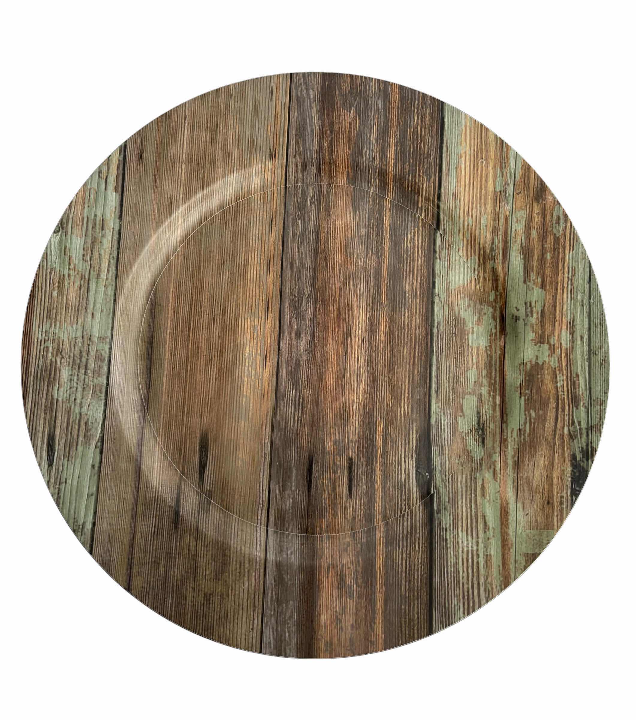 Photo 1 of FOOD NETWORK SERVING TRAY WITH ASHLAND RUSTIC CHARGER PLATES (8)