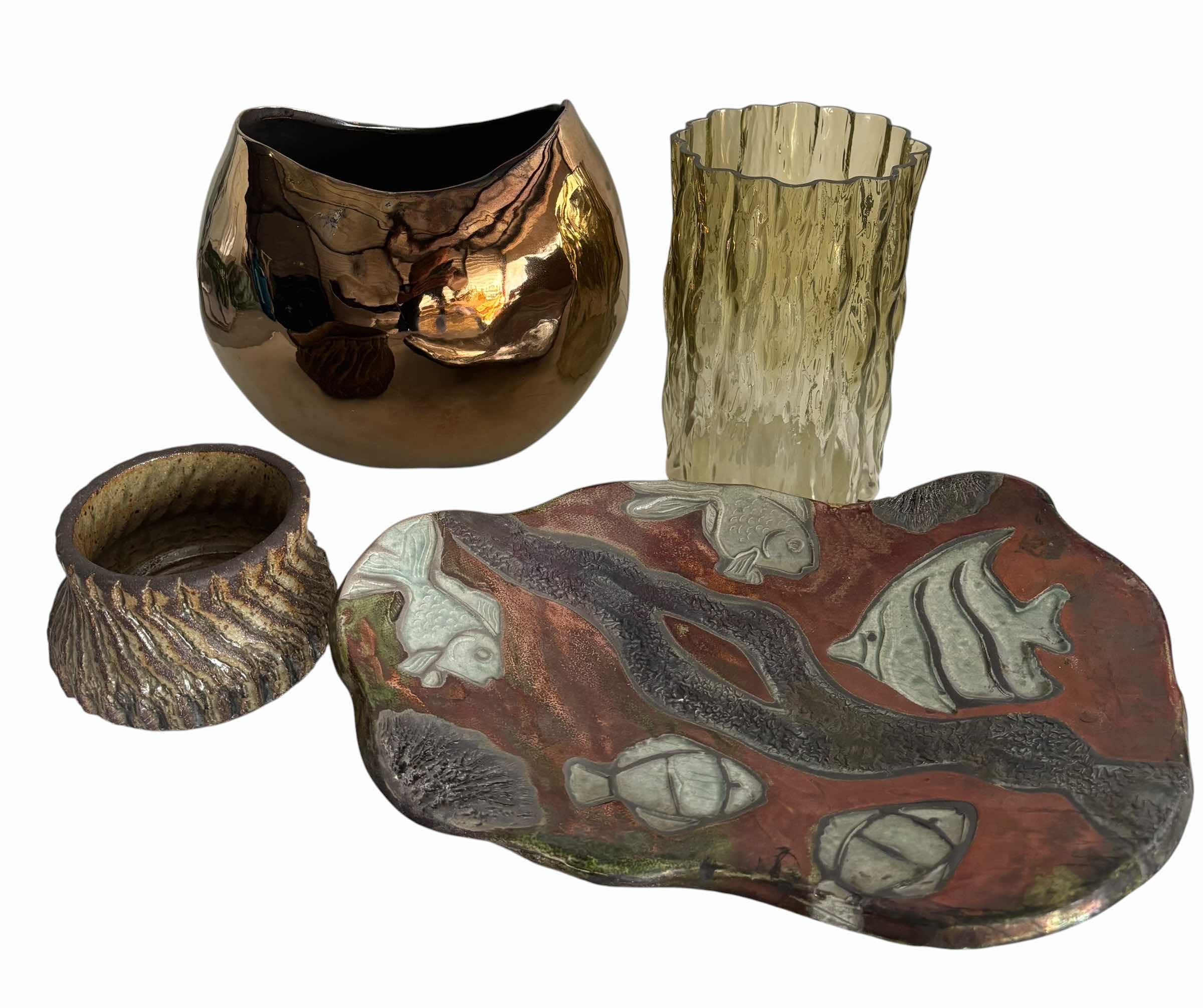 Photo 1 of HOME DECOR: VASES, FISH THEMED DISH & POTTERY PIECE