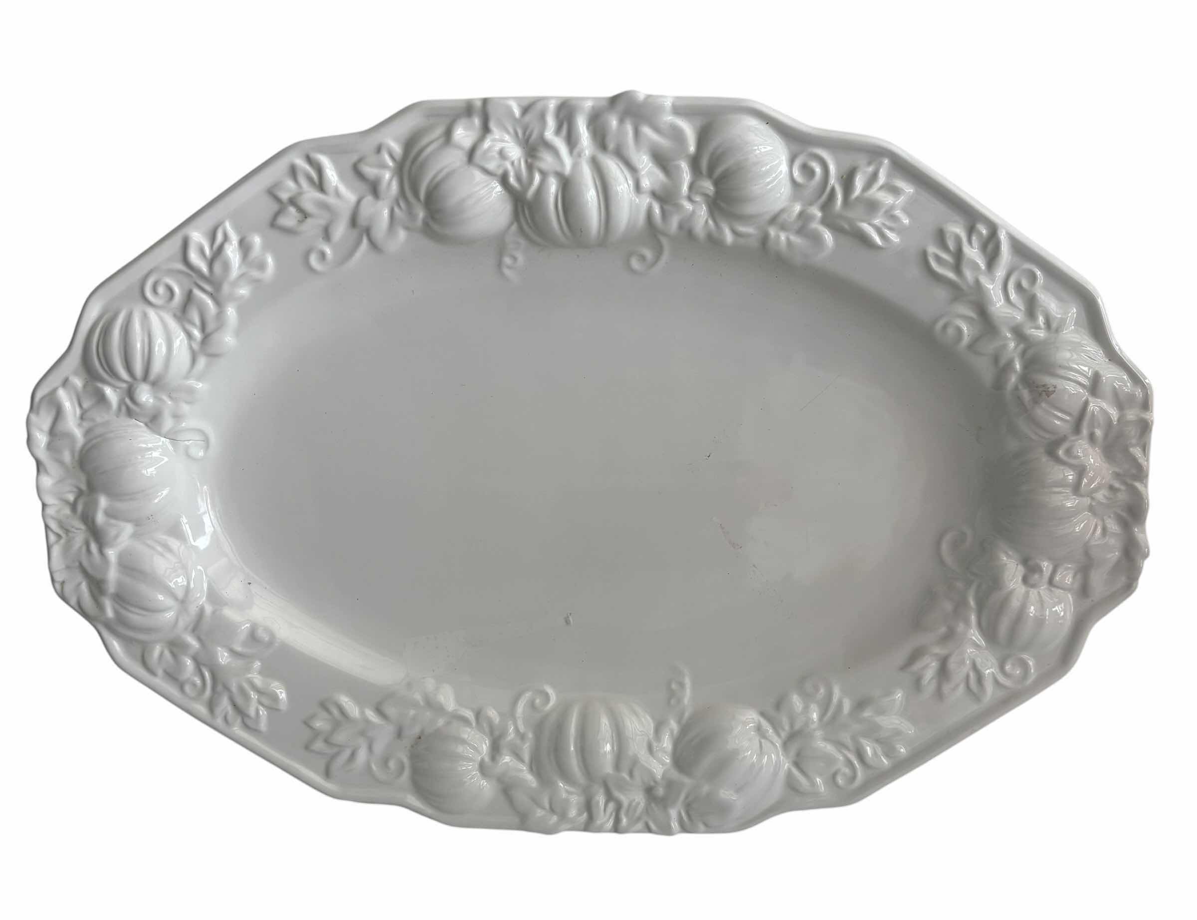 Photo 1 of BEVERAGE DISPENSER, PLACEMATS (13), DECORATIVE SERVING PLATTER & COLANDER BERRY CONTAINER