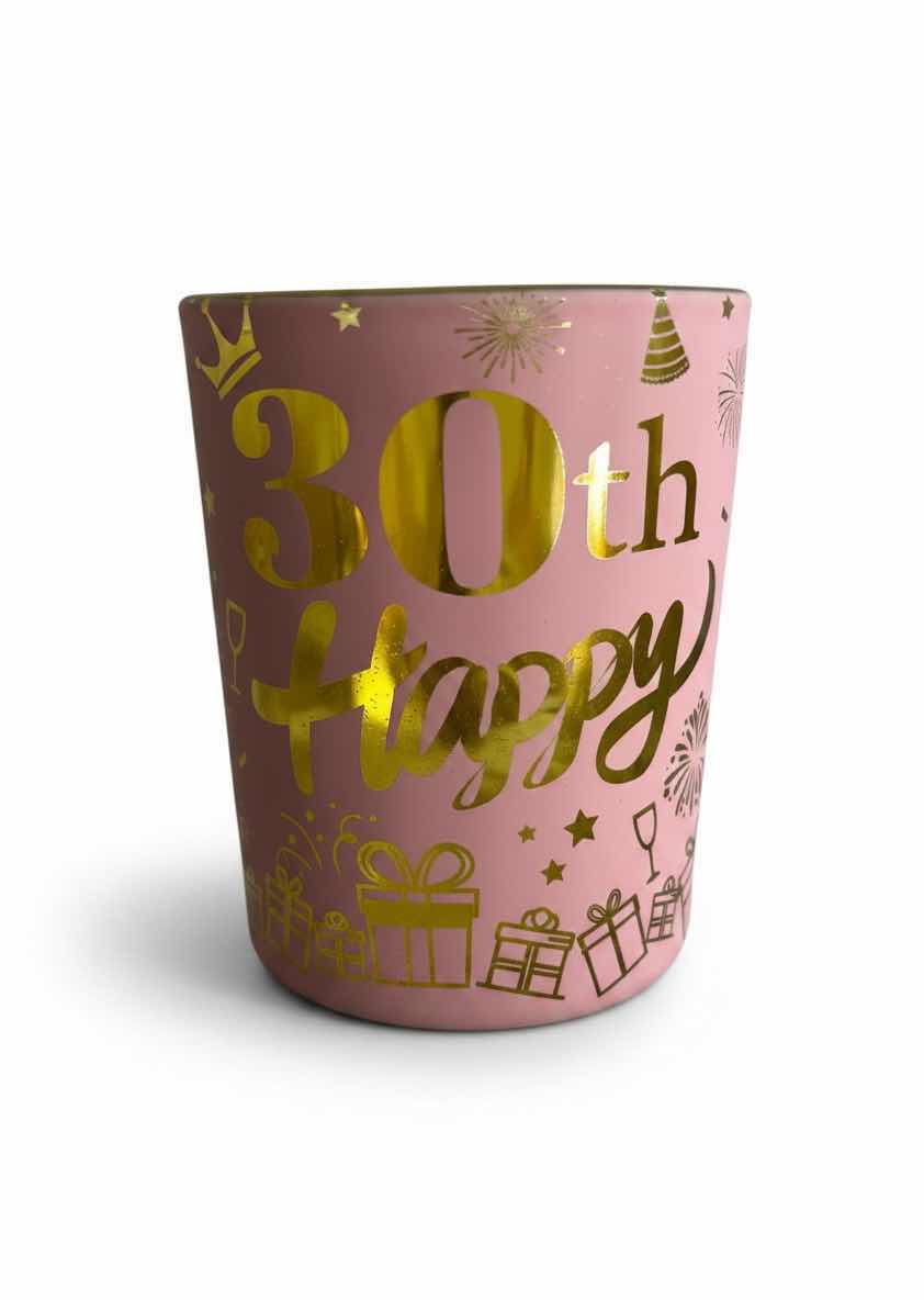 Photo 1 of NIB 30TH BIRTHDAY TEALIGHT CANDLE HOLDERS/SHOT GLASSES (24): 2 SETS WITH 12 EACH