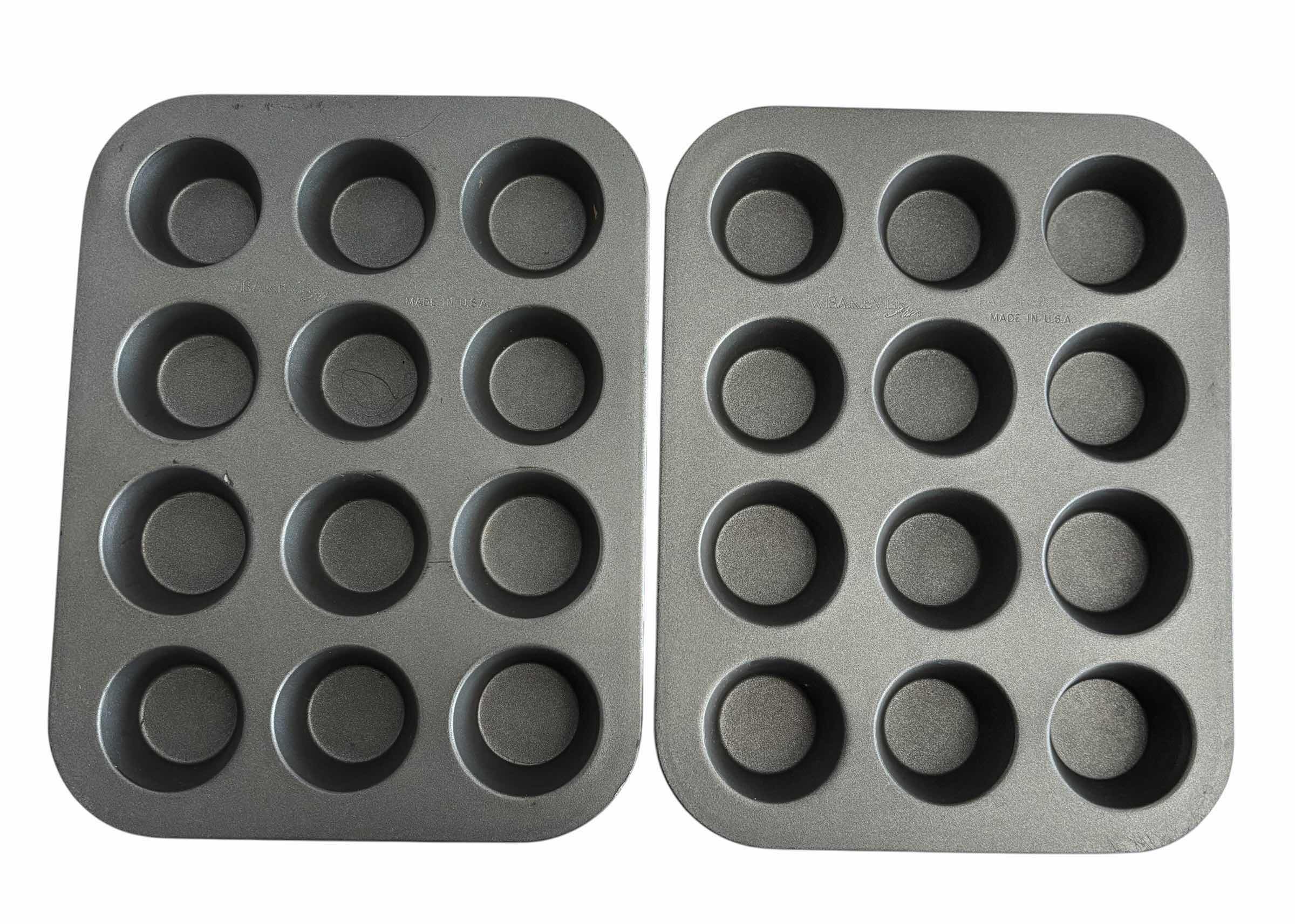 Photo 1 of SERVING TRAY, MINI MUFFIN PANS (2) & GLASS CANDLE HOLDERS (2 PACKS OF 4 EACH)