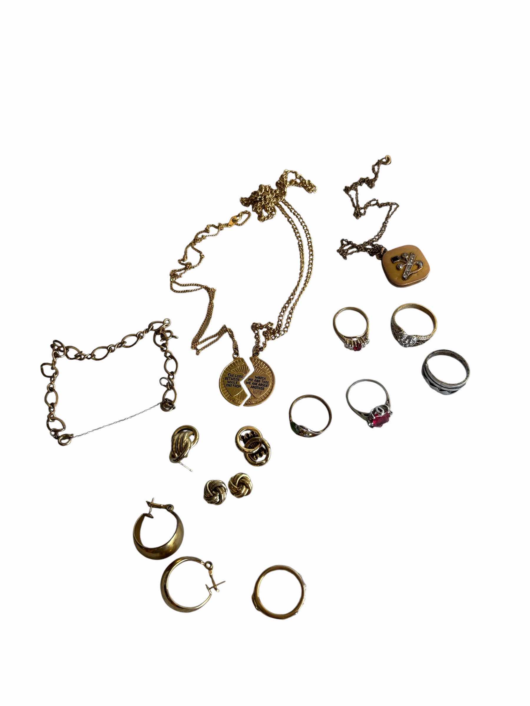 Photo 1 of (13)PCS FASHION GOLD STYLE JEWELRY- NECKLACES, RINGS & BRACELET