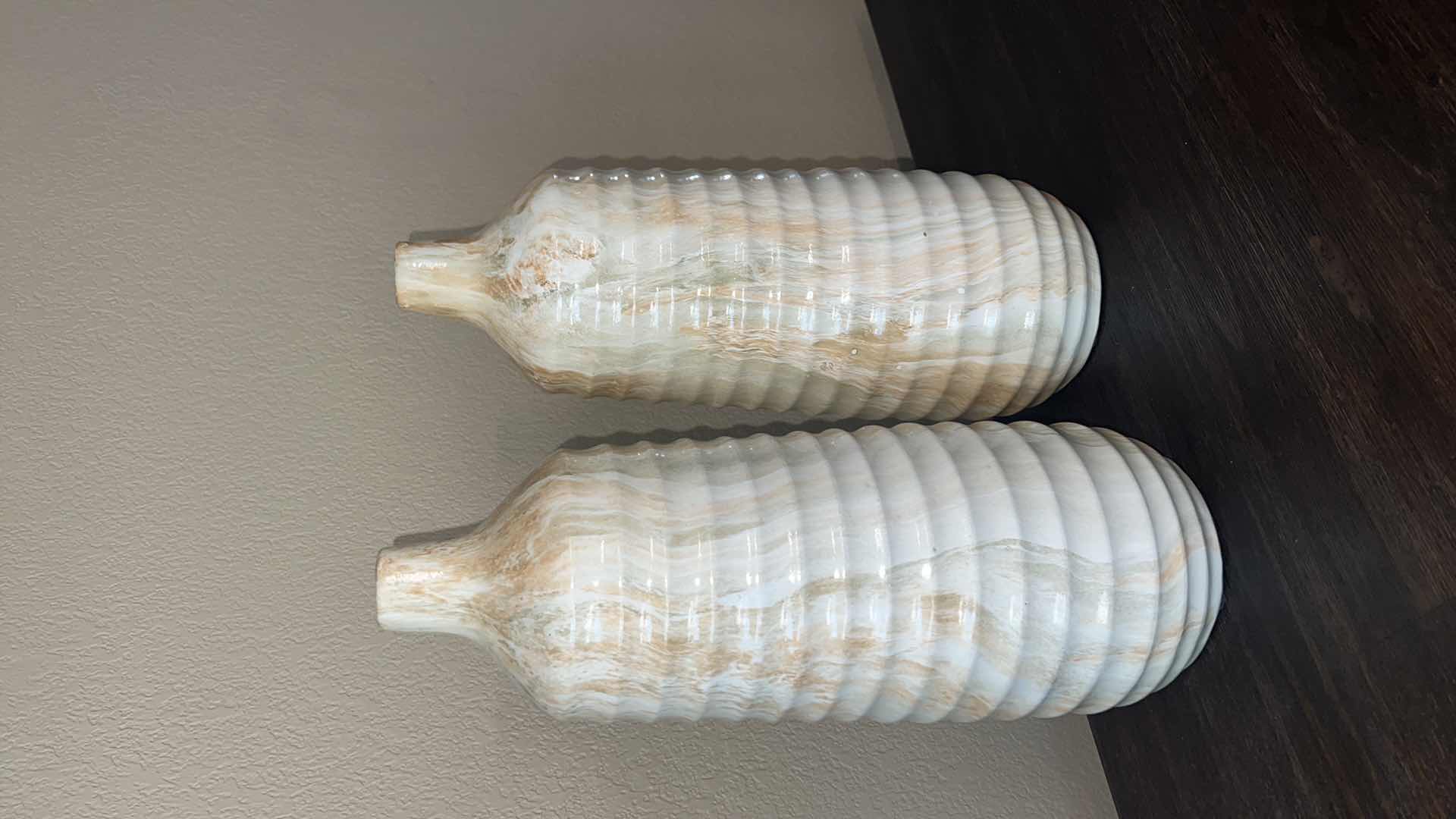 Photo 3 of 2-CERAMIC VASES W6" H16"