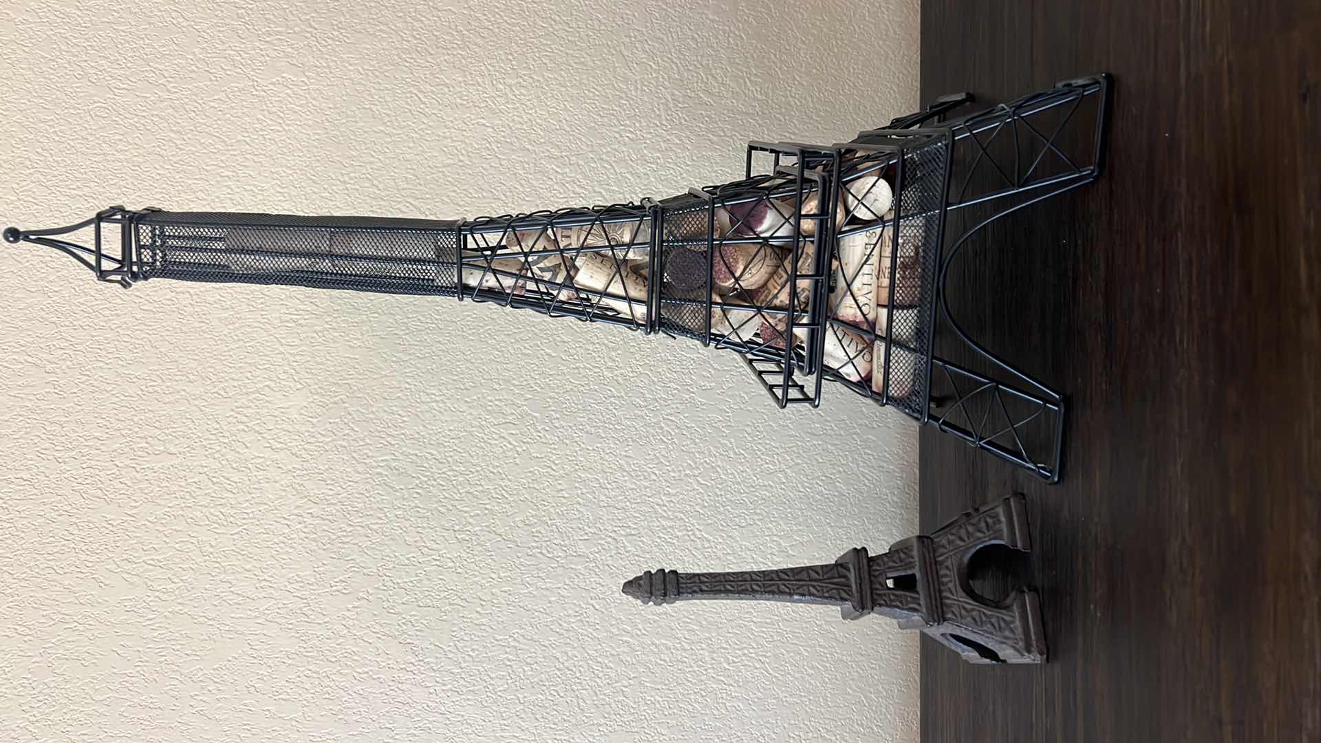 Photo 1 of 2-METAL EIFFEL TOWER FIGURES (TALLEST 20")